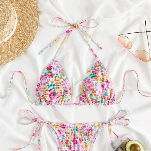 Textured Floral Two Piece Suit