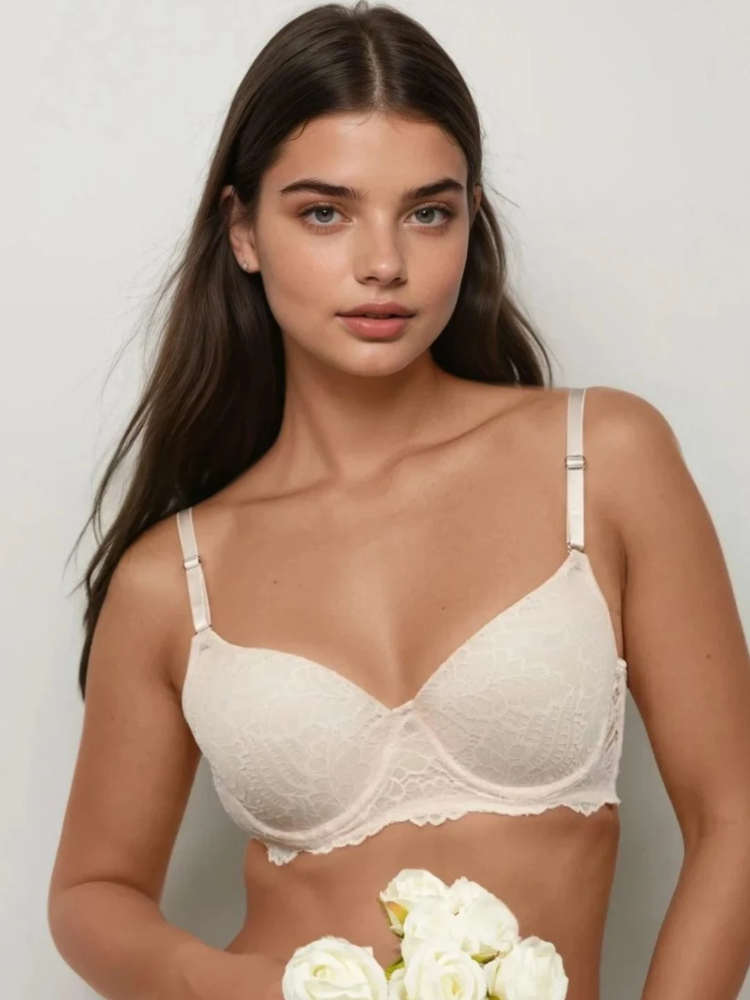 Princess Touch Pink Beige Lace T-Shirt Bra