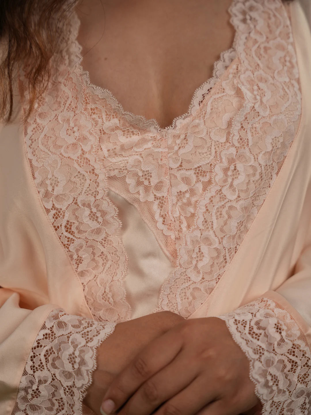 Flair Affair Full Length Night Gown with Cream Robe